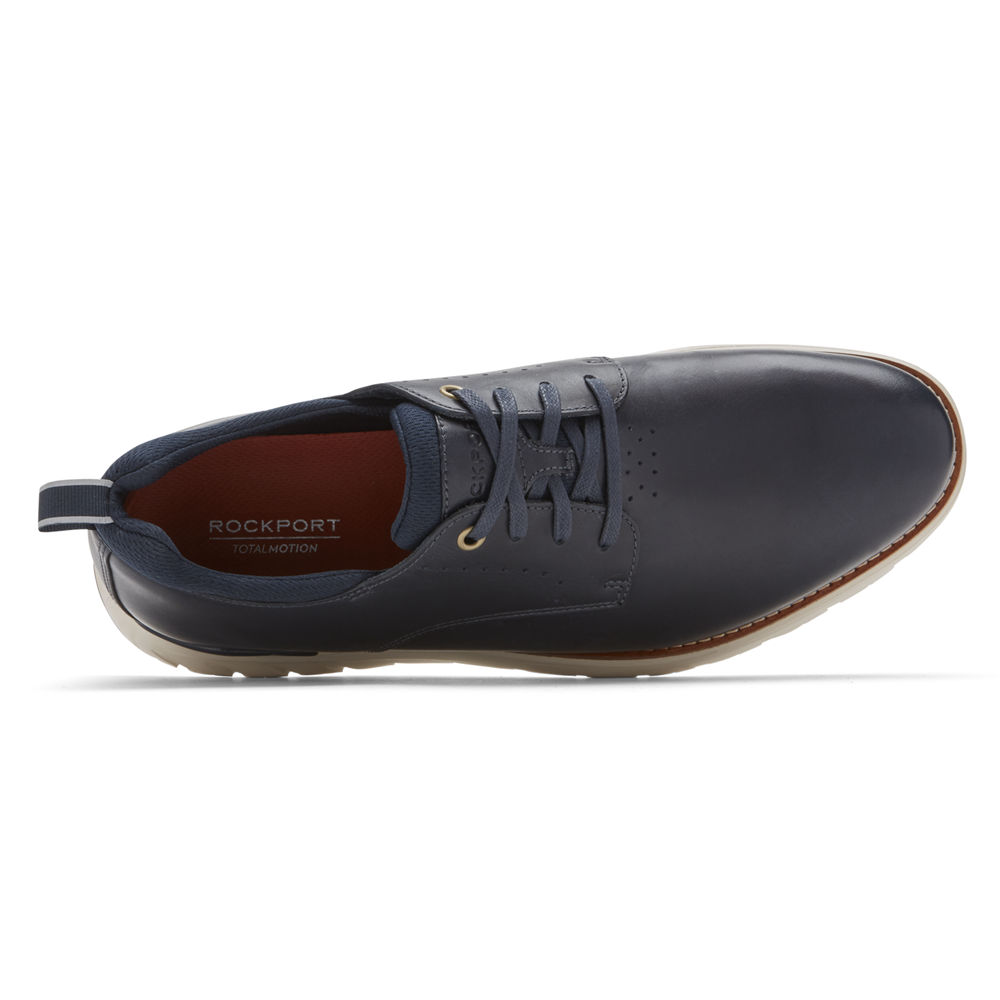 Rockport Singapore Mens Oxfords - Total Motion Sport Plain Toe Blue - JL9201586